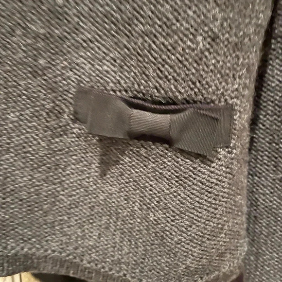 J.Crew 100% Wool Bow-Trim Cardigan Jacket – Charcoal Gray (Style 96538 • FA08) - Picture 7 of 11